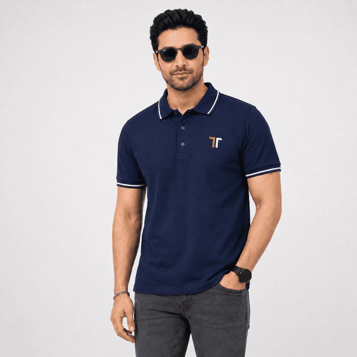 TT Premium Navy Blue Shirt for Men – Classic Fit Smart Casual Wear